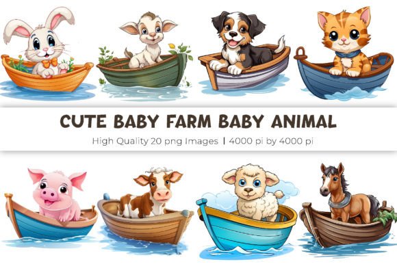 Adorable Farm Friends Ahoy: Clipart for Every Project