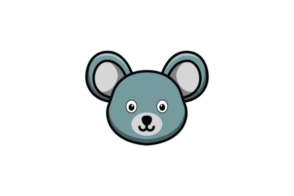 Animal Mouse Head Illustration: A Playful Vector for Creative Projects