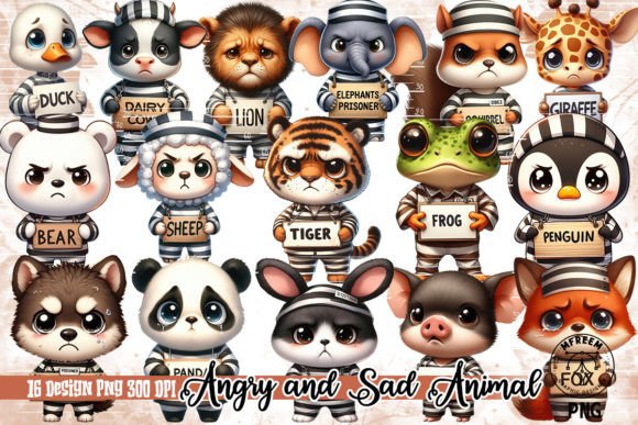 Animal Sublimation Clipart: Adding Raw Emotion to Your Designs