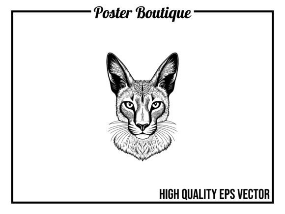 Caracal Wild Animal Vector EPS: Versatile Design Asset