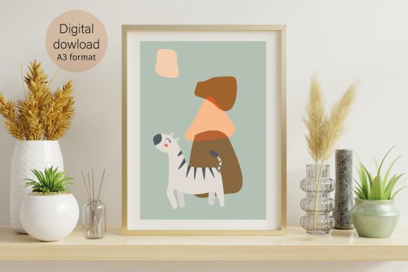 Charming Baby Zebra Poster: Safari Animal Clipart for Modern Projects