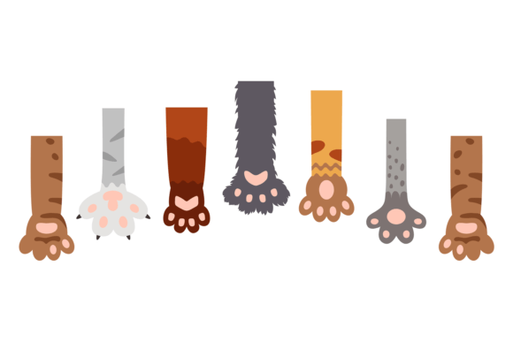 Charming Cat Paw Graphics for Modern Design Projects