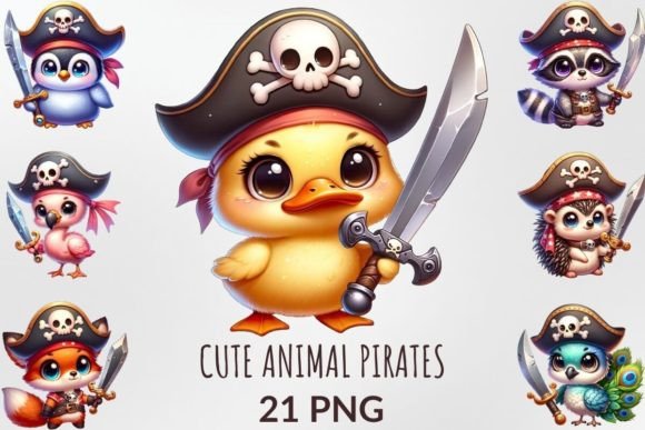 Charming Character: Using Cute Animal Pirates Clipart