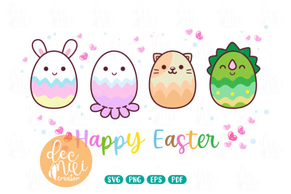 Charming Easter Egg Set: Animal Designs for Every Project