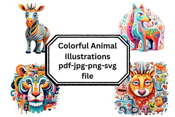 Colorful Animal Illustrations: A Visual Feast for Creative Projects