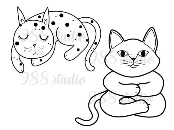 Cute Cat SVG: Charming Fat Cat Clip Art for Any Project