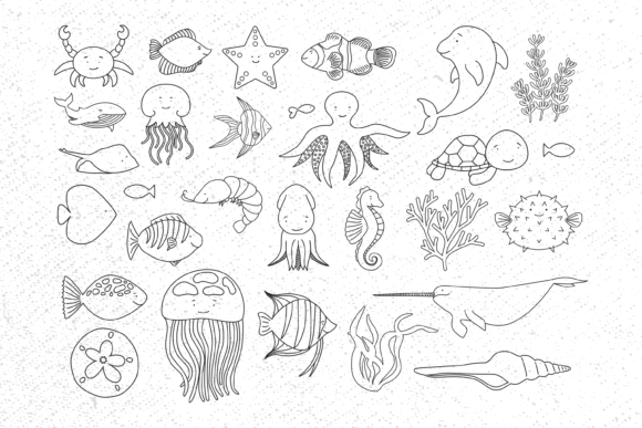 Dive Into Design: Versatile Sea Animals Bundle Svg