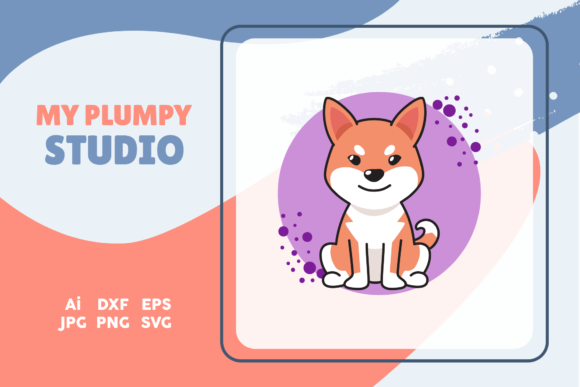 Dog Animal Cute Circle Bubbles Purple: A Playful Asset for Modern Branding