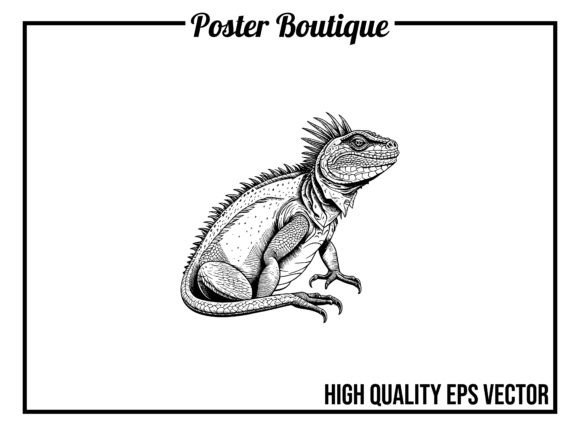Iguana Wild Animal Vector EPS: A Bold Choice for Your Art