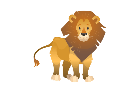 Lion. Cartoon Wild Animal. Nature Africa: A Bold Typeface for Wild Brands