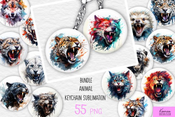 Roaring Animal Keychain Design: Unleashing Fierce Visual Identity