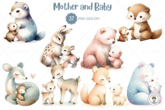 Watercolor Cute Mother and Baby Animal: A Designer's Guide
